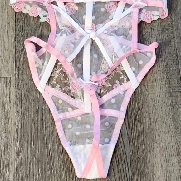 New!For Love and Lemons Pointelle Rose's Teddy - Picture 11 of 15